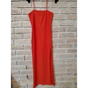 Boohoo bodycon high slit dress